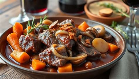 Plato principal de Boeuf Bourguignon