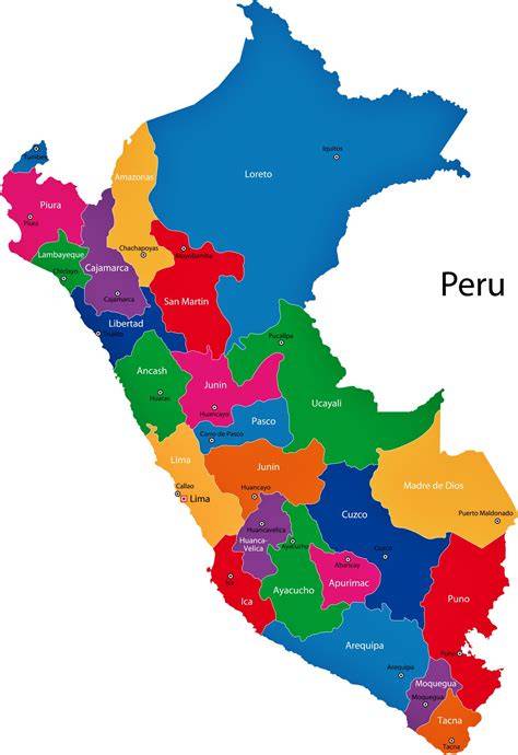 Mapa de las regiones de Perú y la ubicación de Lambayeque