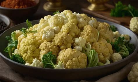 Ingredientes frescos para el relleno de coliflor