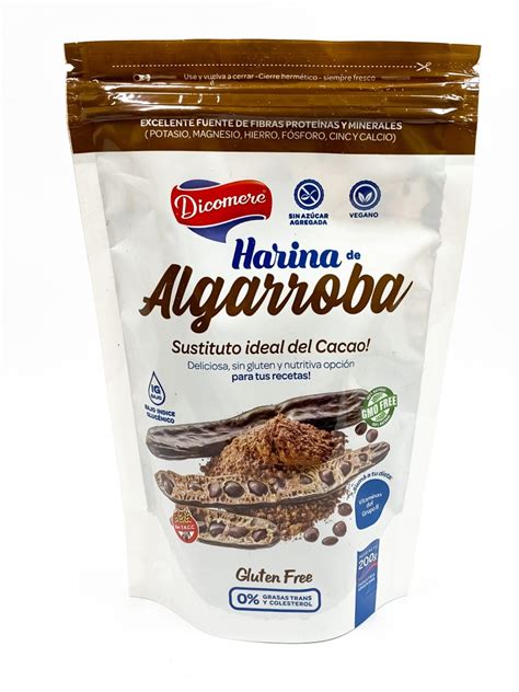 Variedad de productos elaborados con harina de algarroba