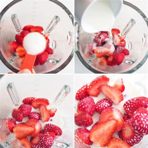 Ingredientes para batido de fresa