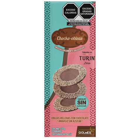 Envase de obleas de chocolate sin azúcar