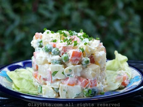Ensalada de papas rusa