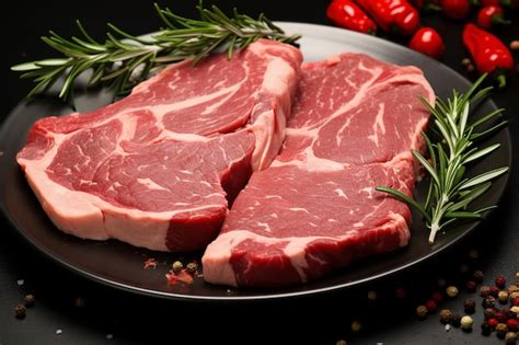 Carne de caballo cruda en un plato