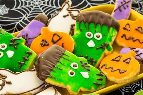 Variedad de golosinas de Halloween