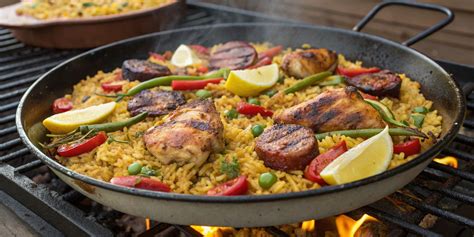 Paella de carne variada