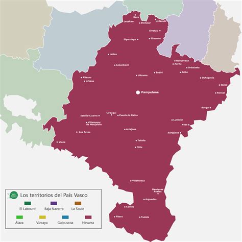 Mapa de Navarra destacando Pamplona
