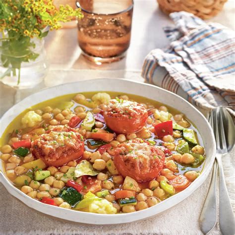 Garbanzos y verduras para puchero