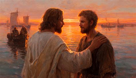 Jesús comisionando a Pedro