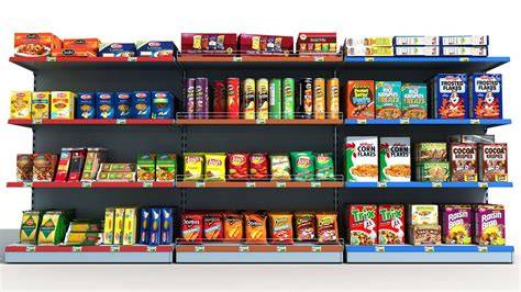 Estantes de supermercado con masa de galletas