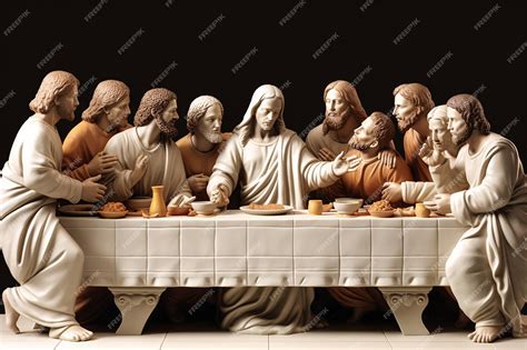 Representación de la Última Cena de Jesús con sus discípulos