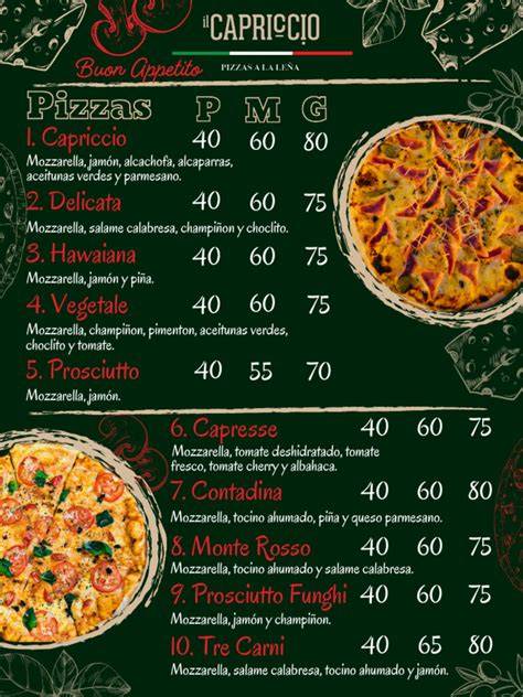 Pizza de Capriccio lista para disfrutar