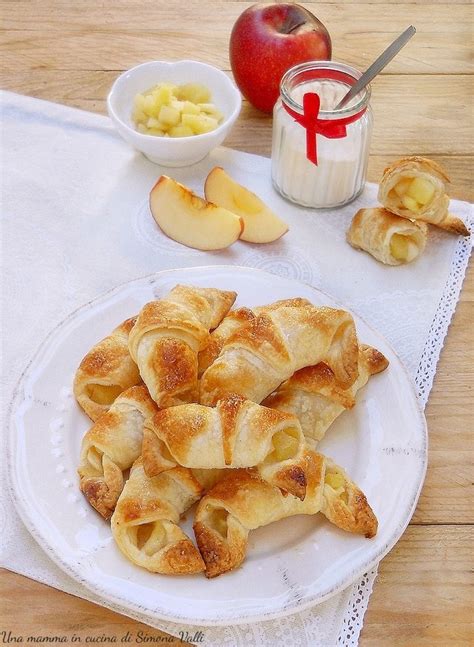 manzanas sobre hojaldre