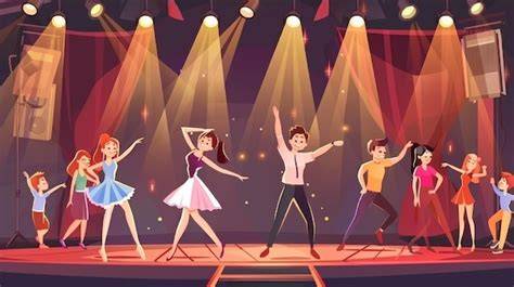 Georgie Dann actuando en un escenario con bailarinas