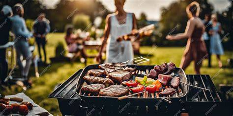 Imagen de una barbacoa familiar en un día soleado