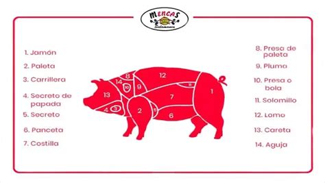 Variedad de cortes de cerdo ibérico