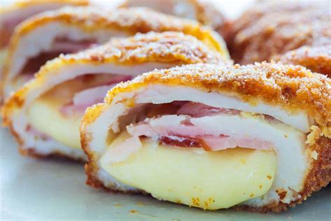 Esquema del relleno de un cordon bleu