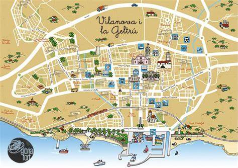 Mapa de Vilanova de Arousa con la ubicación de las panaderías