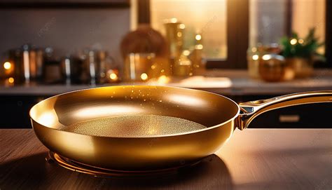 Sartén con moneda de oro para hacer crepes