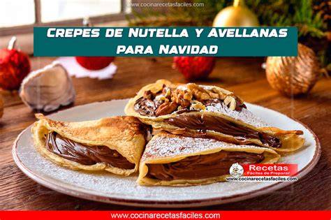 Crepes navideños decorados con azúcar glas