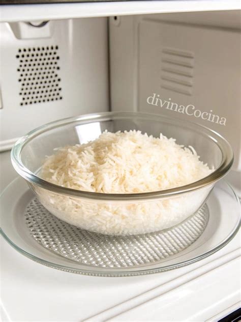 Preparación de arroz en microondas