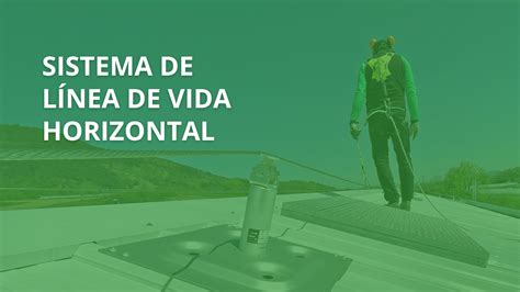 Esquema de funcionamiento de una línea de vida horizontal rígida FABA AW1