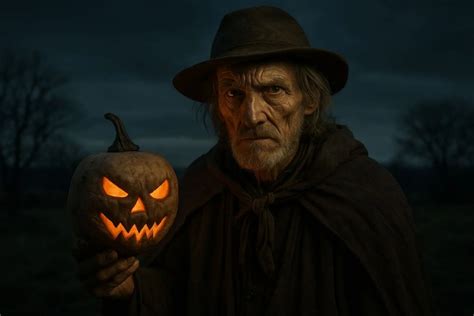 Representación de Stingy Jack con una calabaza
