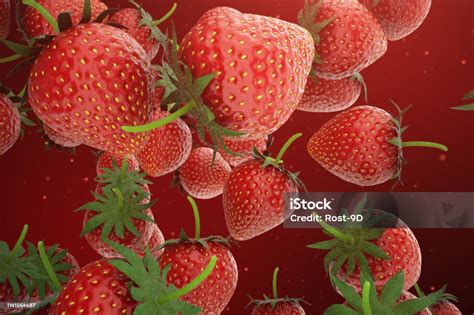 Ilustración de fresas frescas con hojas verdes