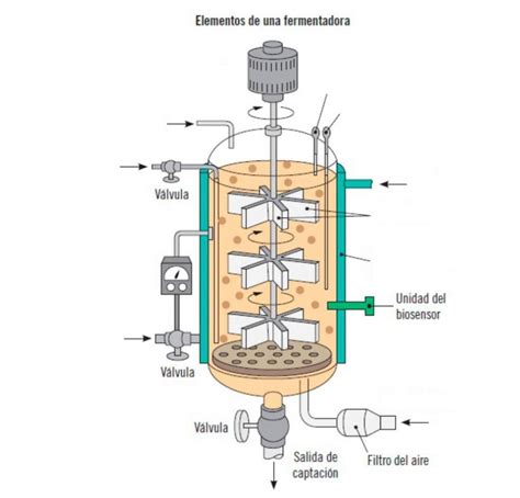 Diagrama de un fermentador auto-refrigerado