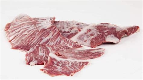 Ilustración de un corte de secreto ibérico con grasa infiltrada.