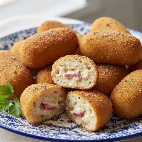 Masa de croquetas con carne integrada