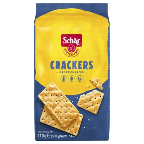 Paquete de galletas crackers de Schar sin gluten