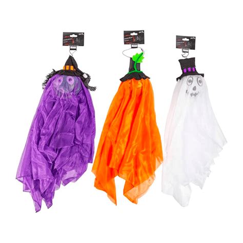 Calabaza fantasma de tela con luz LED