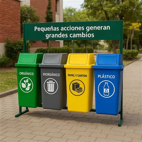 Contenedores de reciclaje en áreas rurales