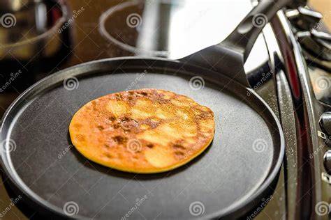 Cocinado de crepes en sartén