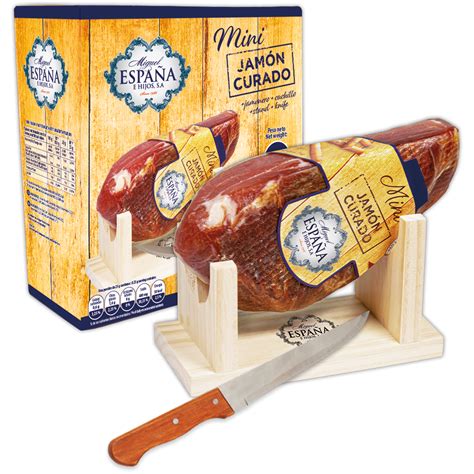 Jamón curado español en diferentes presentaciones
