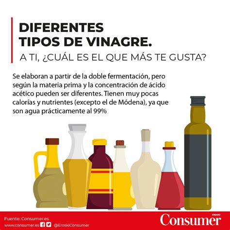 Comparativa visual de los diferentes tipos de vinagre de arroz (blanco, rojo, negro, integral)