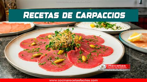 Variedad de carpaccios vegetales