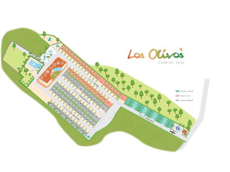 Parcelas rodeadas de olivos en Camping Los Olivos