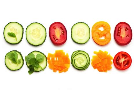 Verduras cortadas para rellenar tortitas