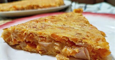 Tortilla de boniato horneada en un molde