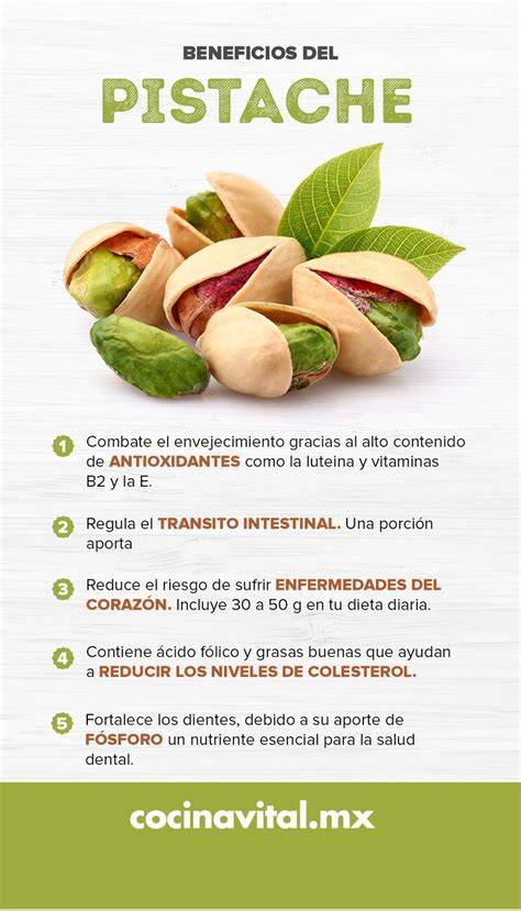 Infografía sobre los beneficios de los pistaches