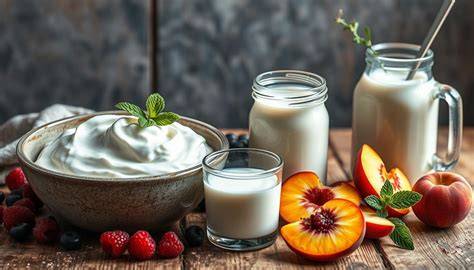 Yogur de leche fermentada con trozos de fruta