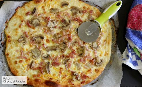 Ingredientes para hacer pizza carbonara