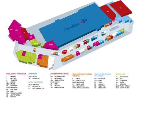 Mapa del centro comercial Tres Aguas