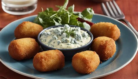 Croquetas de Roquefort recién fritas