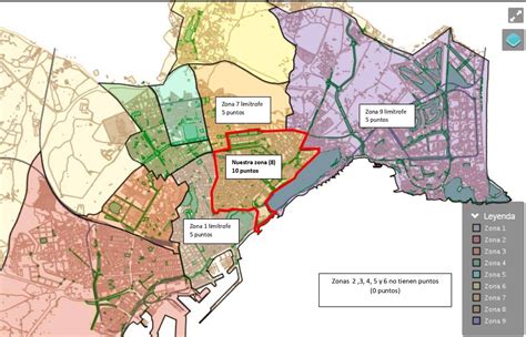 Mapa de zonas de estudio de Inmaculada Faba Jurado