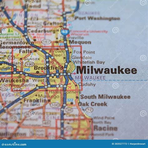 Mapa de Milwaukee con puntos de interés de barbacoa