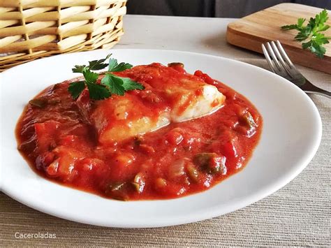 Ingredientes para bacalao con tomate