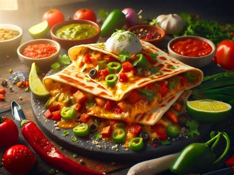 Variedad de verduras para quesadillas